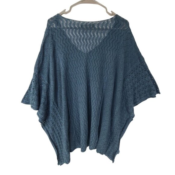 Peruvian Connection Women's Knit Poncho Shawl Size XS - Picture 4 of 6